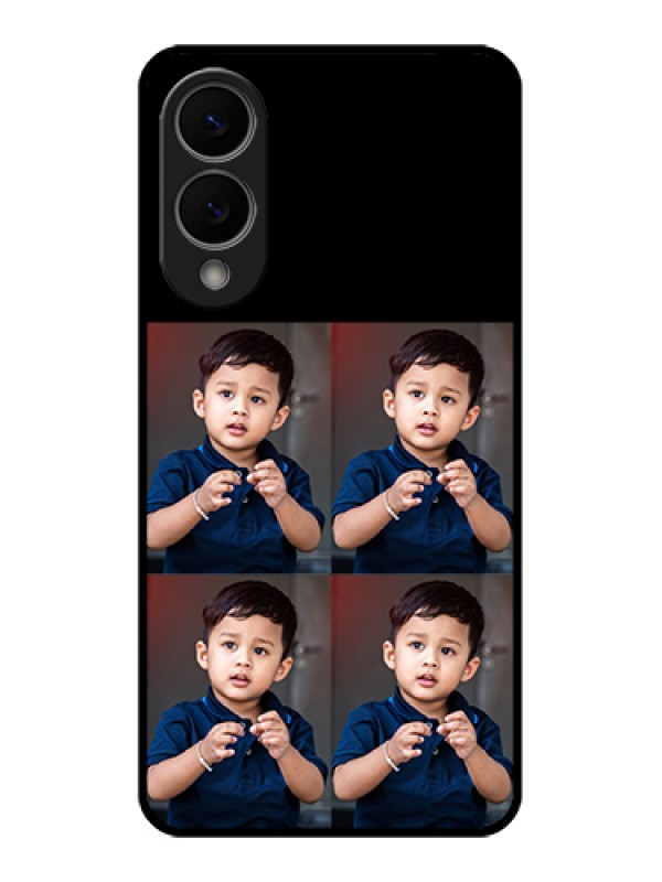 Custom Samsung Galaxy S25 Edge 5G Custom Glass Phone Case - 4 Image Holder Design