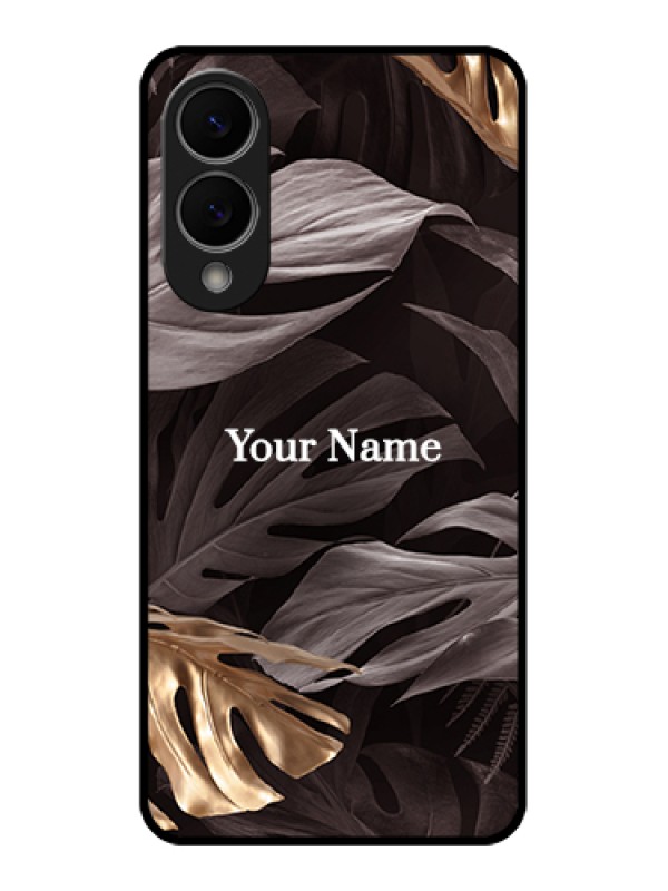 Custom Samsung Galaxy S25 Edge 5G Custom Glass Phone Case - Wild Leaves Digital Paint Design