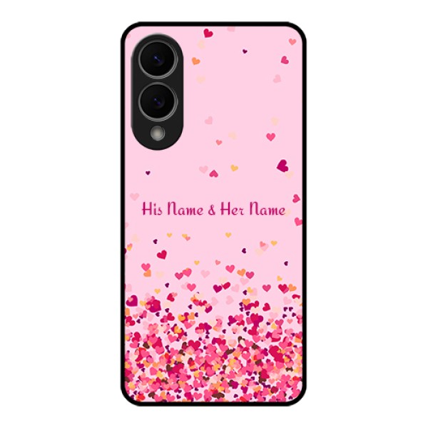 Samsung Galaxy S25 Edge 5G Custom Glass Phone Case - Floating Hearts Design Samsung Galaxy S25 Edge 5G Custom Glass Phone Case - Floating Hearts Design