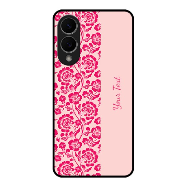 Samsung Galaxy S25 Edge 5G Custom Glass Phone Case - Attractive Floral Pattern Design