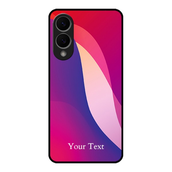 Samsung Galaxy S25 Edge 5G Custom Glass Phone Case - Digital Abstract Overlap Design