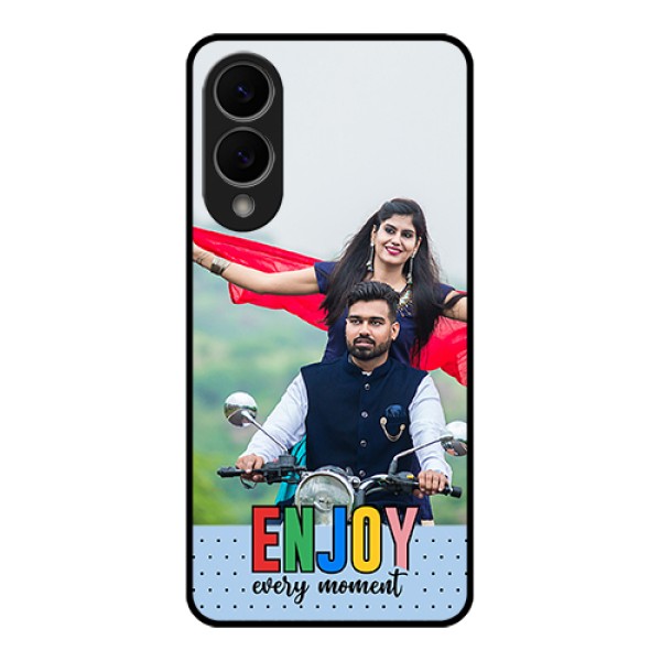Samsung Galaxy S25 Edge 5G Custom Glass Phone Case - Enjoy Every Moment Design Samsung Galaxy S25 Edge 5G Custom Glass Phone Case - Enjoy Every Moment Design