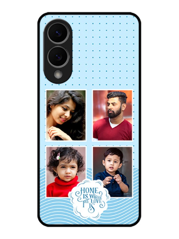 Custom Samsung Galaxy S25 Edge 5G Custom Glass Phone Case - Cute Love Quote With 4 Pic Upload Design