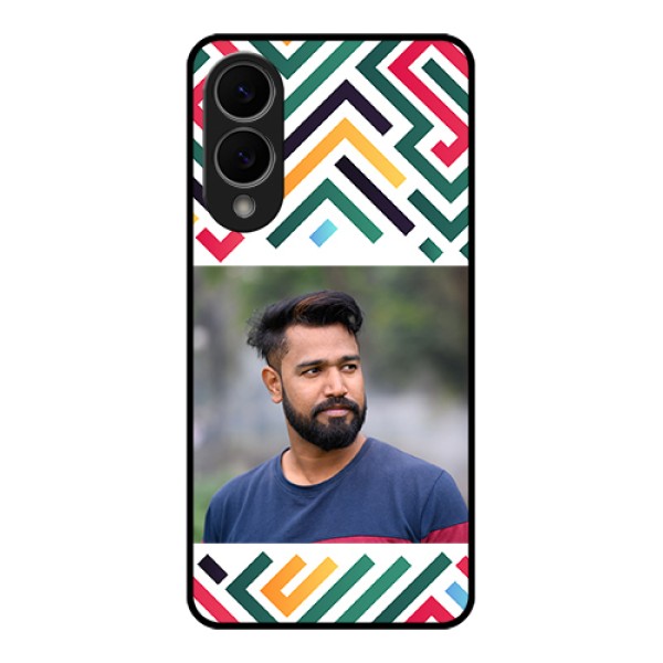 Samsung Galaxy S25 Edge 5G Custom Glass Phone Case - Colorful Maze Pattern Design Samsung Galaxy S25 Edge 5G Custom Glass Phone Case - Colorful Maze Pattern Design