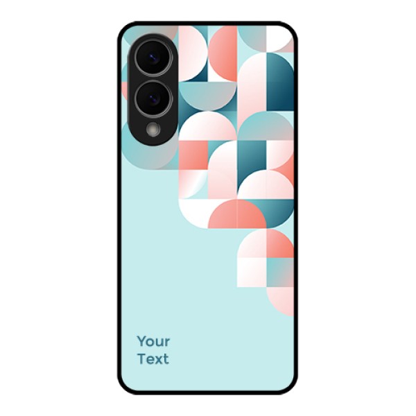 Samsung Galaxy S25 Edge 5G Custom Glass Phone Case - Stylish Semi - Circle Pattern Design