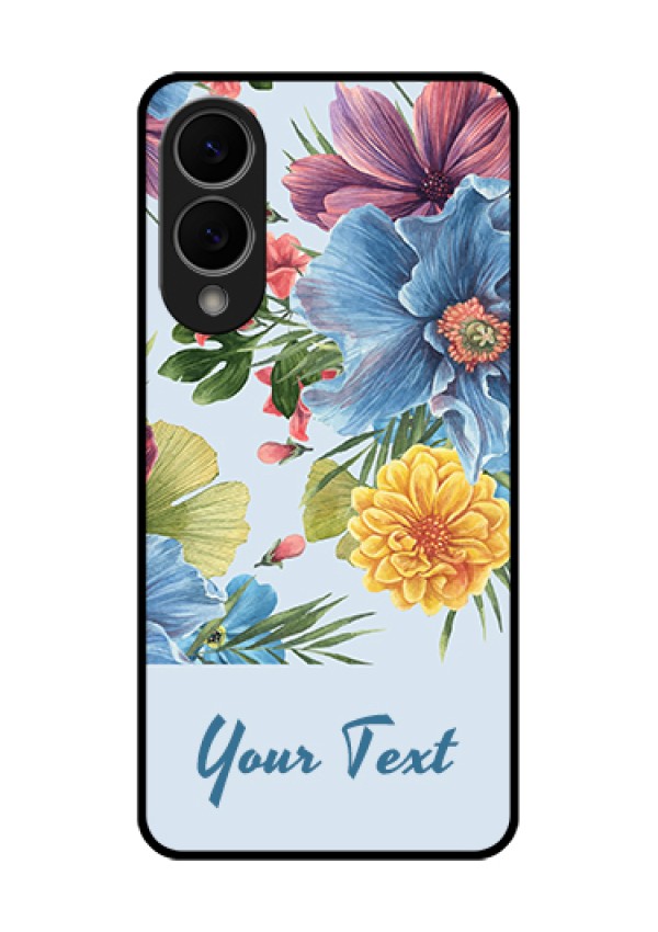 Samsung Galaxy S25 Edge 5G Custom Glass Phone Case - Stunning Watercolored Flowers Painting Design