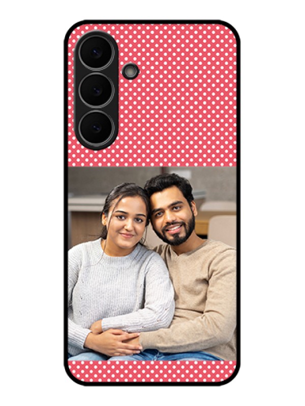 Custom Samsung Galaxy S25 FE 5G Custom Glass Phone Case - White Dotted Design