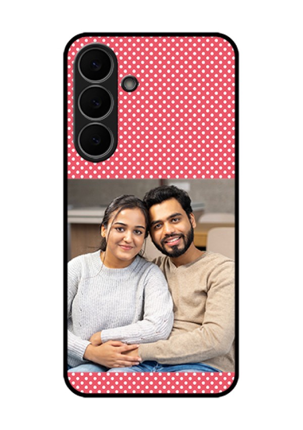 Samsung Galaxy S25 FE 5G Custom Glass Phone Case - White Dotted Design