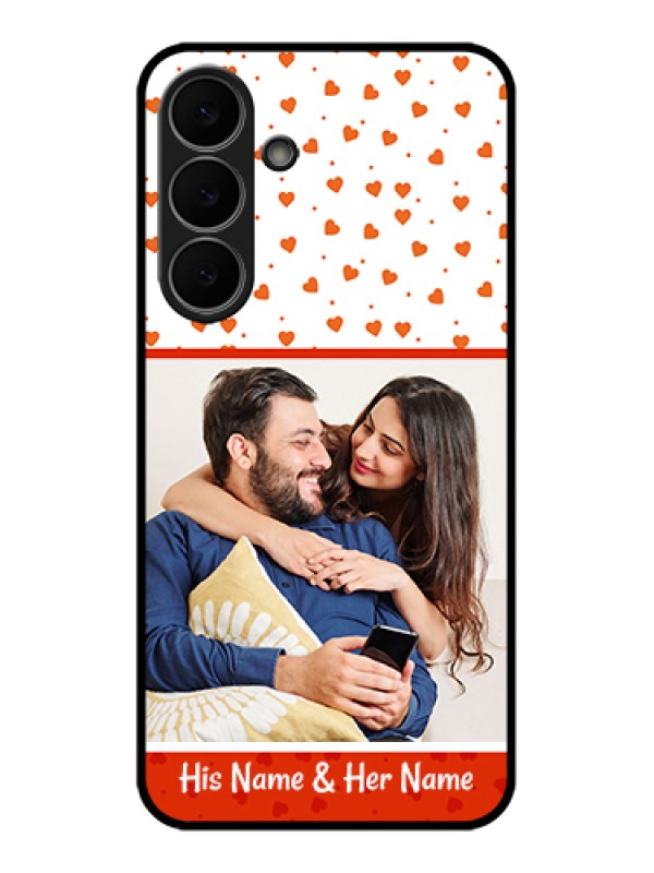 Custom Samsung Galaxy S25 FE 5G Custom Glass Phone Case - Orange Love Symbol Design