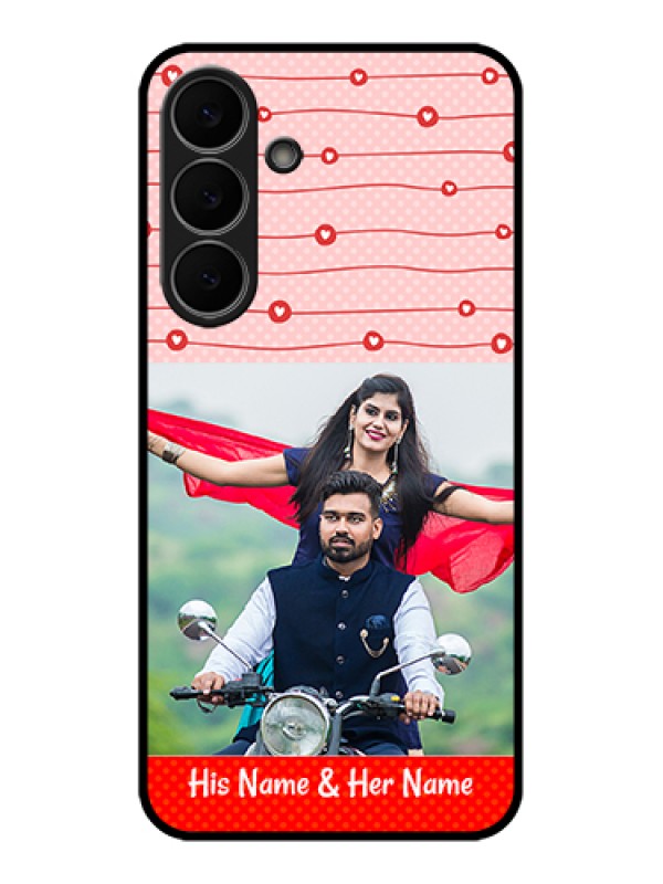 Custom Samsung Galaxy S25 FE 5G Custom Glass Phone Case - Red Pattern Case Design