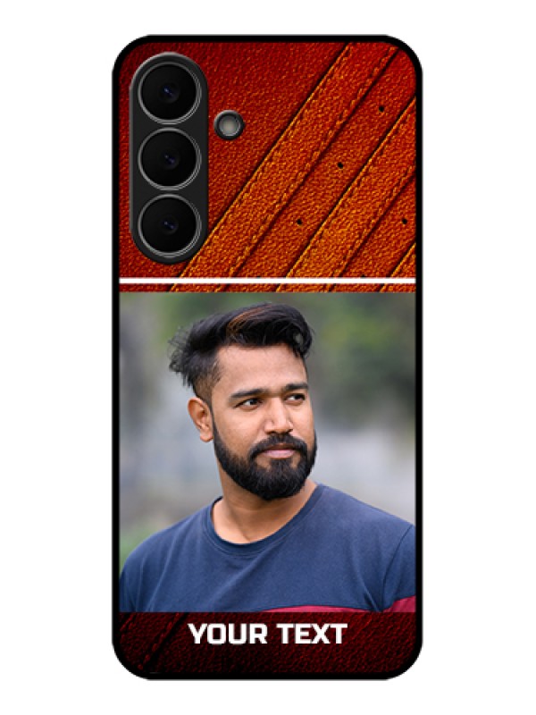 Custom Samsung Galaxy S25 FE 5G Custom Glass Phone Case - Leather Phone Case Design