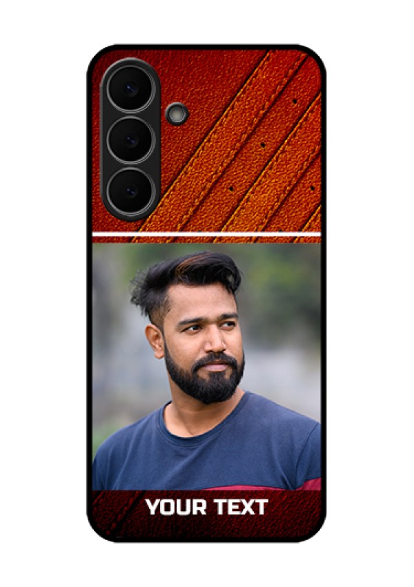 Samsung Galaxy S25 FE 5G Custom Glass Phone Case - Leather Phone Case Design