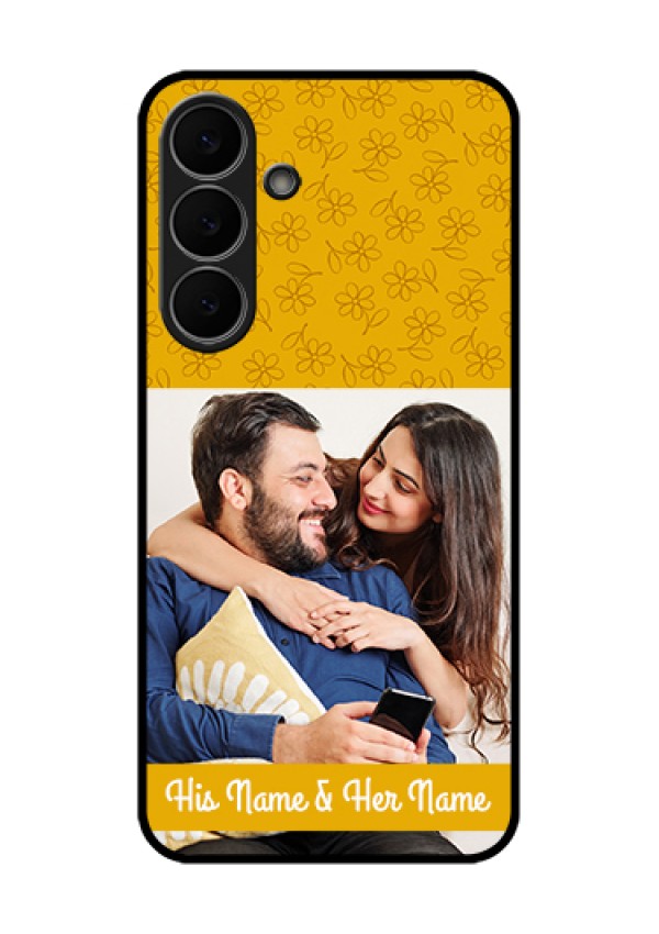 Samsung Galaxy S25 FE 5G Custom Glass Phone Case - Yellow Floral Design