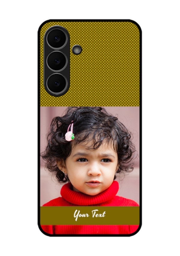 Samsung Galaxy S25 FE 5G Custom Glass Phone Case - Simple Green Color Design