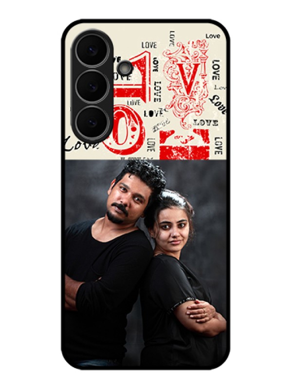 Custom Samsung Galaxy S25 FE 5G Custom Glass Phone Case - Trendy Love Design Case
