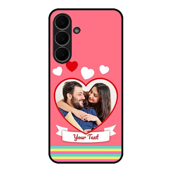 Samsung Galaxy S25 FE 5G Custom Glass Phone Case - Love Shapes Doodle Design Samsung Galaxy S25 FE 5G Custom Glass Phone Case - Love Shapes Doodle Design