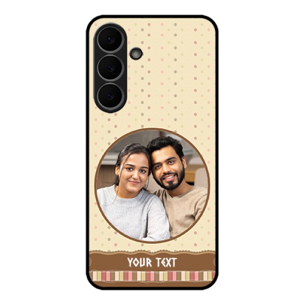 Samsung Galaxy S25 FE 5G Custom Glass Phone Case - Brown Dotted Mobile Case Design Samsung Galaxy S25 FE 5G Custom Glass Phone Case - Brown Dotted Mobile Case Design