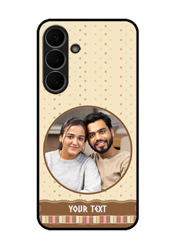 Samsung Galaxy S25 FE 5G Custom Glass Phone Case - Brown Dotted Mobile Case Design