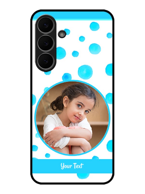 Custom Samsung Galaxy S25 FE 5G Custom Glass Phone Case - Blue Bubbles Pattern Design