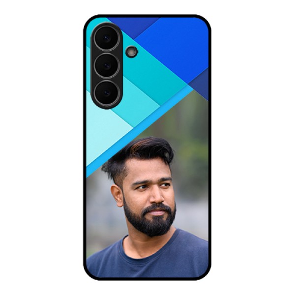 Samsung Galaxy S25 FE 5G Custom Glass Phone Case - Blue Pattern Design
