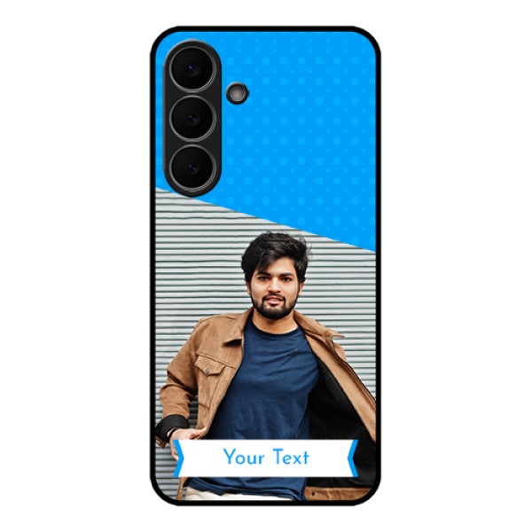 Samsung Galaxy S25 FE 5G Custom Glass Phone Case - Simple Blue Color Design Samsung Galaxy S25 FE 5G Custom Glass Phone Case - Simple Blue Color Design