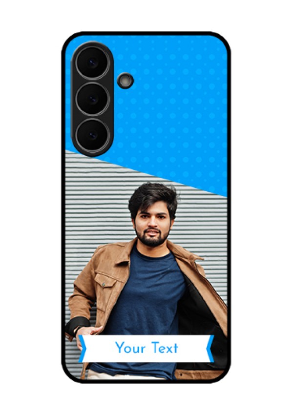 Samsung Galaxy S25 FE 5G Custom Glass Phone Case - Simple Blue Color Design