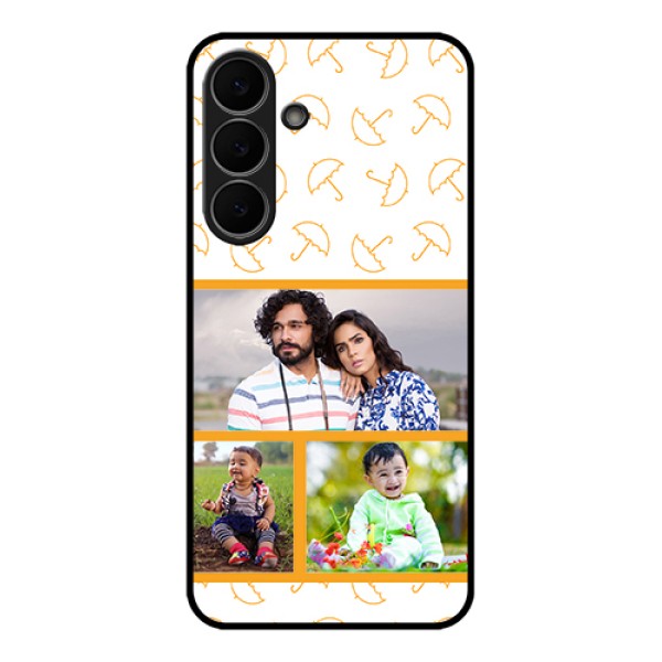 Samsung Galaxy S25 FE 5G Custom Glass Phone Case - Yellow Pattern Design Samsung Galaxy S25 FE 5G Custom Glass Phone Case - Yellow Pattern Design