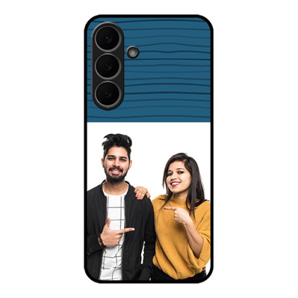 Samsung Galaxy S25 FE 5G Custom Glass Phone Case - Blue Pattern Cover Design Samsung Galaxy S25 FE 5G Custom Glass Phone Case - Blue Pattern Cover Design