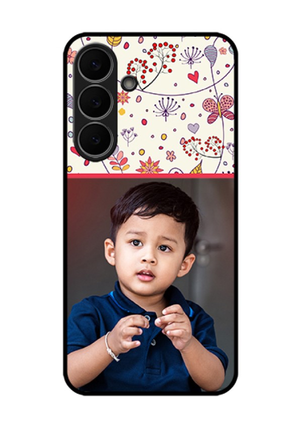 Samsung Galaxy S25 FE 5G Custom Glass Phone Case - Premium Floral Design