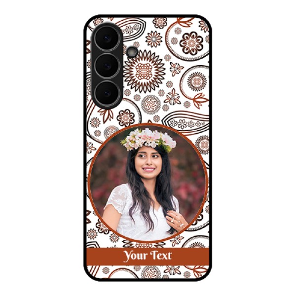 Samsung Galaxy S25 FE 5G Custom Glass Phone Case - Abstract Flower Design