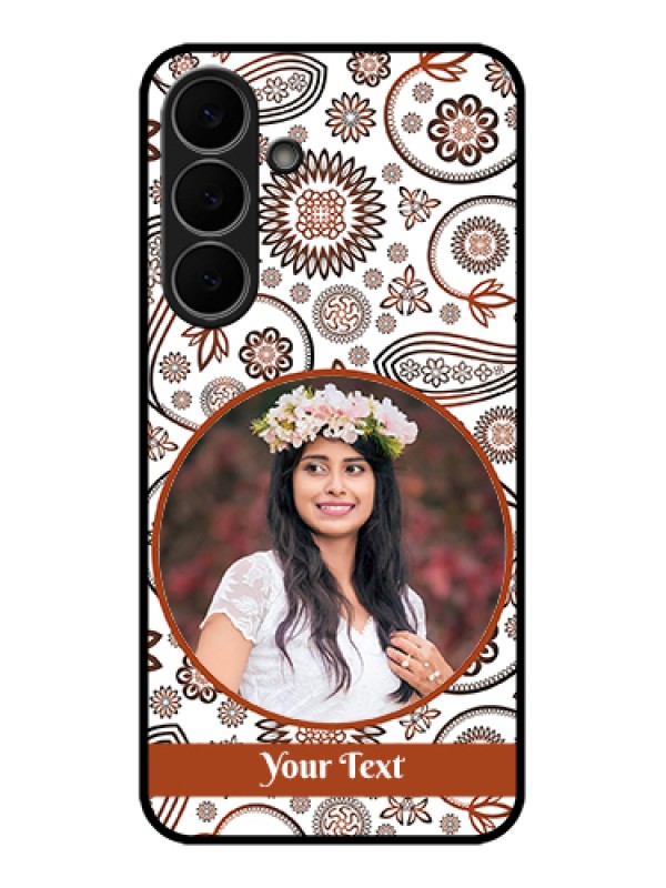 Custom Samsung Galaxy S25 FE 5G Custom Glass Phone Case - Abstract Flower Design