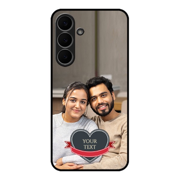 Samsung Galaxy S25 FE 5G Custom Glass Phone Case - Just Married Couple Design Samsung Galaxy S25 FE 5G Custom Glass Phone Case - Just Married Couple Design