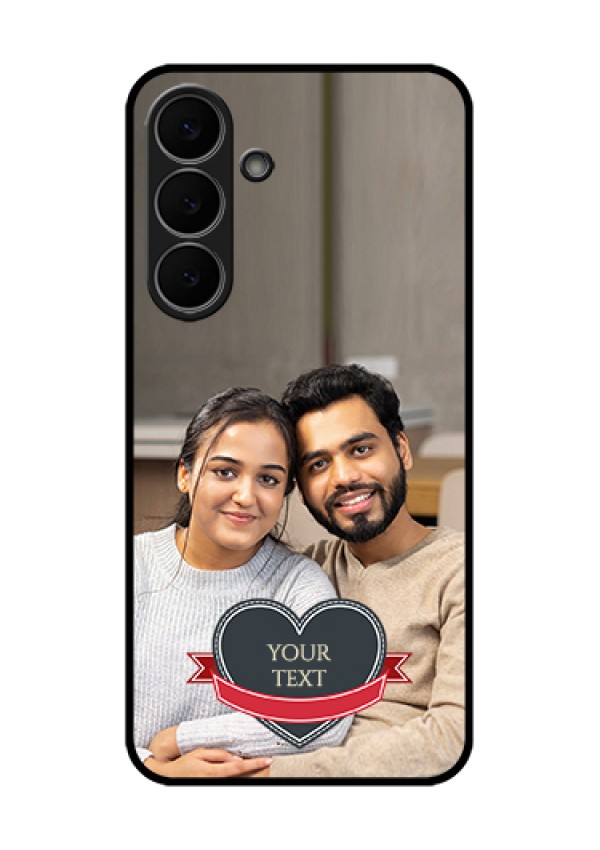Samsung Galaxy S25 FE 5G Custom Glass Phone Case - Just Married Couple Design