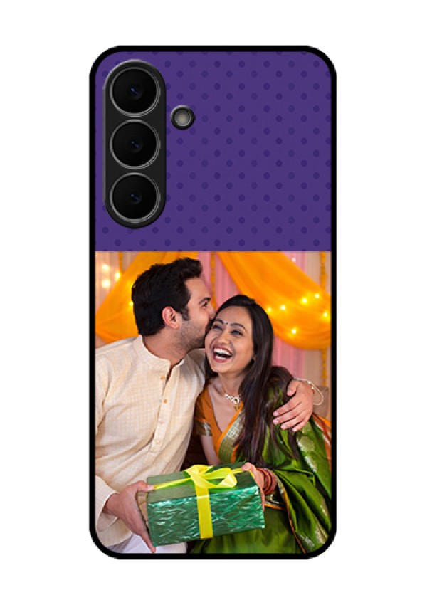 Samsung Galaxy S25 FE 5G Custom Glass Phone Case - Violet Colored Pattern Design