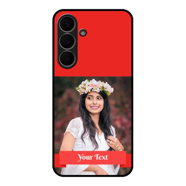 Samsung Galaxy S25 FE 5G Custom Glass Phone Case - Simple Red Color Design Samsung Galaxy S25 FE 5G Custom Glass Phone Case - Simple Red Color Design