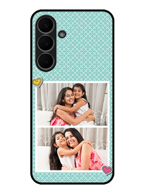 Custom Samsung Galaxy S25 FE 5G Custom Glass Phone Case - 2 Image Holder With Pattern Design
