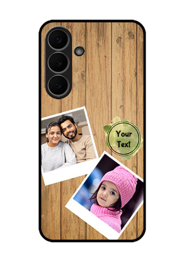 Samsung Galaxy S25 FE 5G Custom Glass Phone Case - Wooden Texture Design