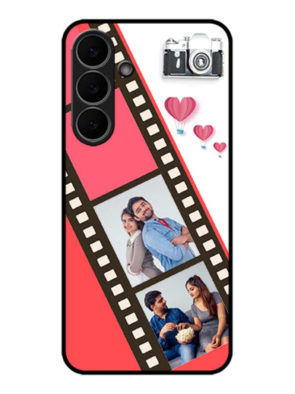 Custom Samsung Galaxy S25 FE 5G Custom Glass Phone Case - 3 Image Holder With Film Reel