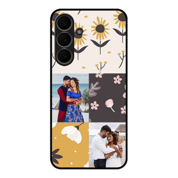 Samsung Galaxy S25 FE 5G Custom Glass Phone Case - 3 Images With Floral Design Samsung Galaxy S25 FE 5G Custom Glass Phone Case - 3 Images With Floral Design
