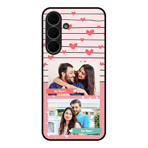 Samsung Galaxy S25 FE 5G Custom Glass Phone Case - Photo With Heart Design