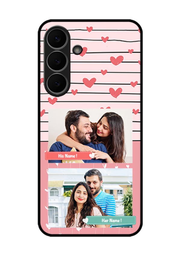 Samsung Galaxy S25 FE 5G Custom Glass Phone Case - Photo With Heart Design