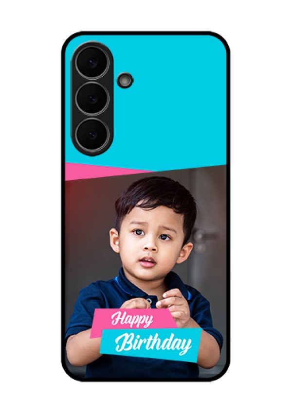 Samsung Galaxy S25 FE 5G Custom Glass Phone Case - Image Holder With 2 Color Design