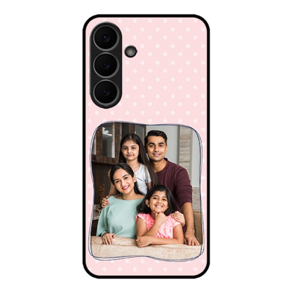 Samsung Galaxy S25 FE 5G Custom Glass Phone Case - Family With Dots Design Samsung Galaxy S25 FE 5G Custom Glass Phone Case - Family With Dots Design
