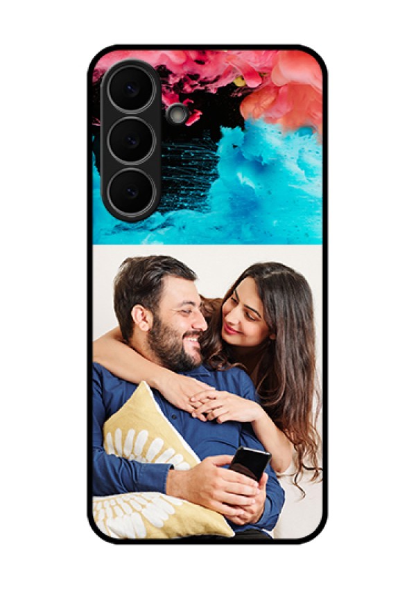 Samsung Galaxy S25 FE 5G Custom Glass Phone Case - Quote With Acrylic Painting Design