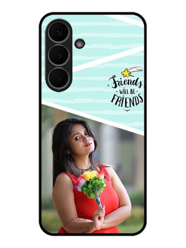 Custom Samsung Galaxy S25 FE 5G Custom Glass Phone Case - Friends Picture Icon Design
