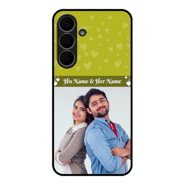 Samsung Galaxy S25 FE 5G Custom Glass Phone Case - You & Me Heart Design Samsung Galaxy S25 FE 5G Custom Glass Phone Case - You & Me Heart Design