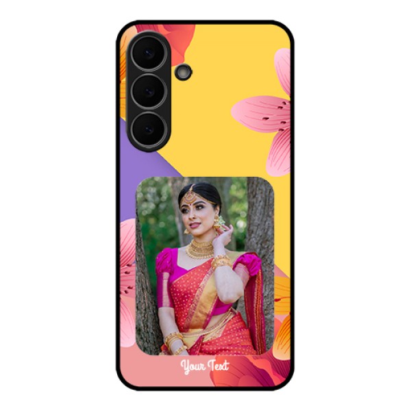 Samsung Galaxy S25 FE 5G Custom Glass Phone Case - 3 Image With Vintage Floral Design