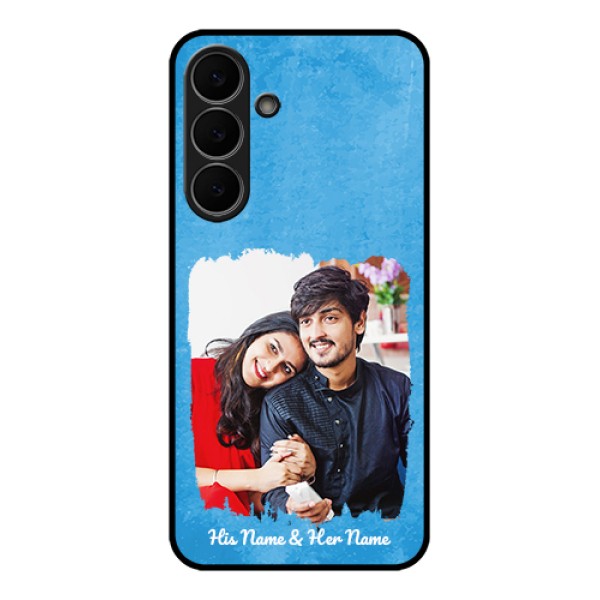 Samsung Galaxy S25 FE 5G Custom Glass Phone Case - Blue Color Vintage Design Samsung Galaxy S25 FE 5G Custom Glass Phone Case - Blue Color Vintage Design