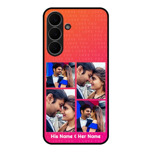 Samsung Galaxy S25 FE 5G Custom Glass Phone Case - I Love You Pink Design Samsung Galaxy S25 FE 5G Custom Glass Phone Case - I Love You Pink Design