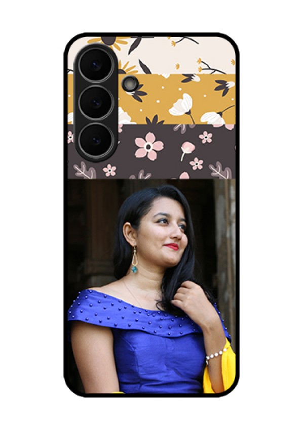 Samsung Galaxy S25 FE 5G Custom Glass Phone Case - Stylish Floral Design